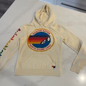 Aviator Nation North Shore Oahu Hoodie,  in cream